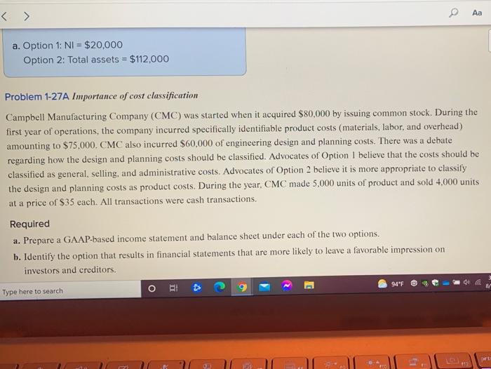  I have to use excel to set up a worksheet with