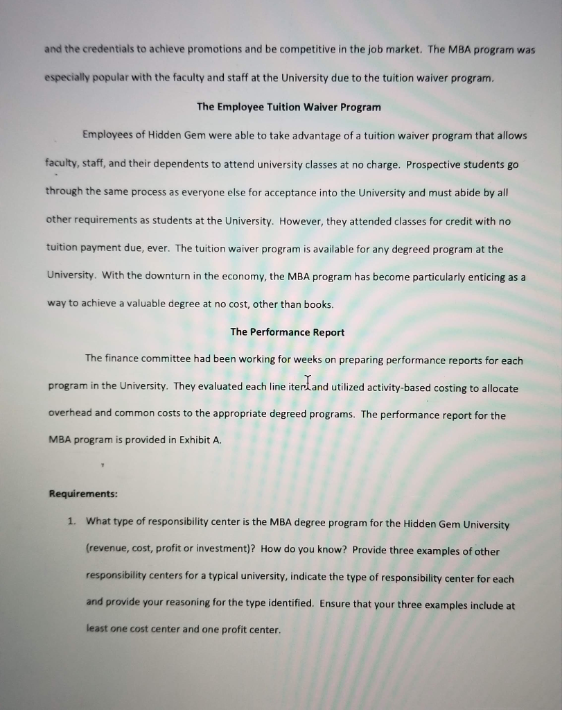 Gem University provided in Exhibit A. The Dean made a claim that