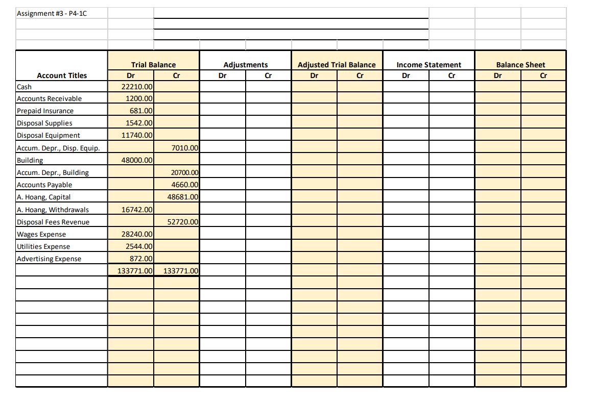 Please fill in the charts I attach below. With this information. I