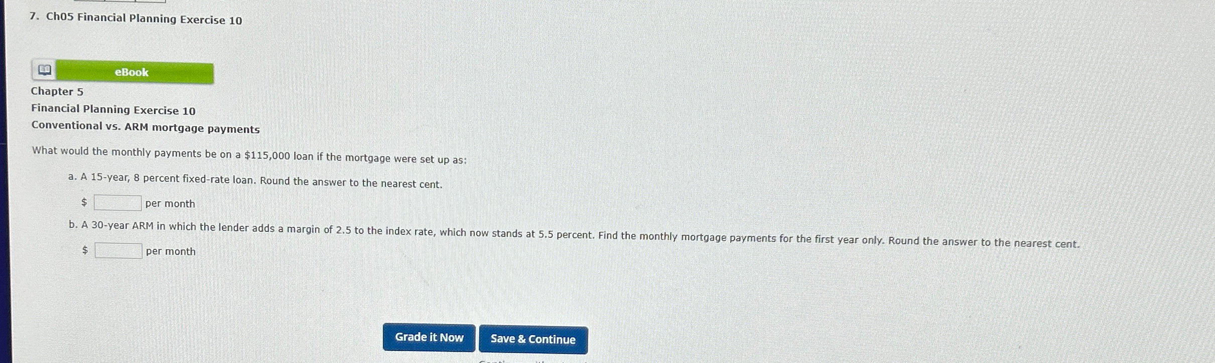  Ch05 Financial Planning Exercise 10 eBook Chapter 5 Financial Planning Exercise
