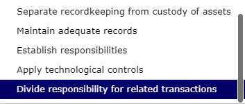 6-3 Internal control strengths and weaknesses LO C1 Determine whether each procedure