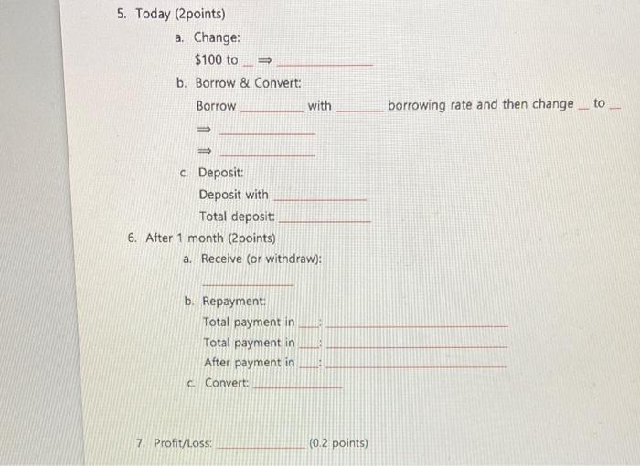 200 - Spotrates: - EUR/USD =1.2& GBP/USD =1.5 - Expectation: - USD