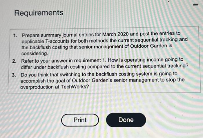 TechWorks records direct materials purchased and conversion costs incurred at actual costs.