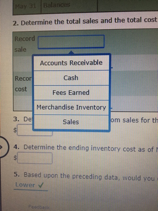 eBook Show Me How May 31 Balances 2. Determine the total sales