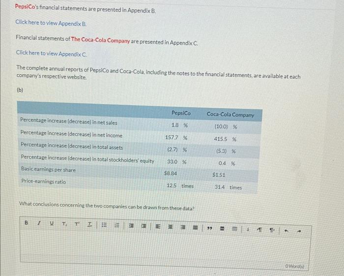  PepsiCo's financial statements are presented in Appendix B. Click here to
