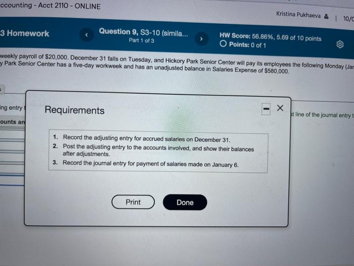 5.69 of 10 points Save Part 1 of 3 Points: 0 of