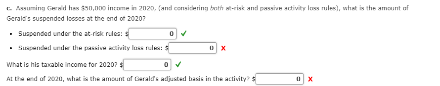 invested $166,000 in a passive activity, his sole investment venture. On January