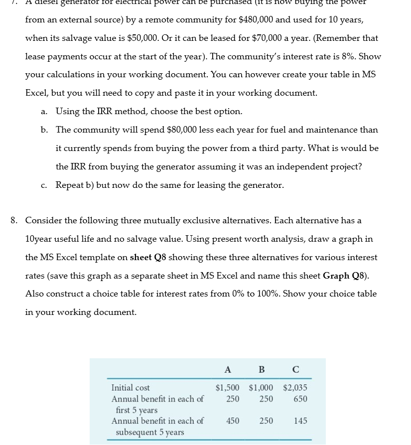  from an external source) by a remote community for $480,000 and