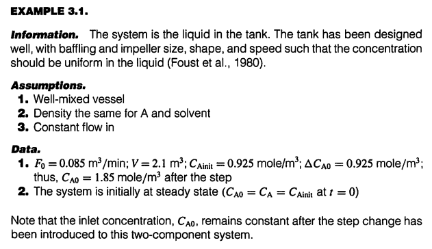  8.1. Determine the analytical expression for a step set point change