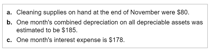 3 Paid $600 for a business insurance policy for the term November