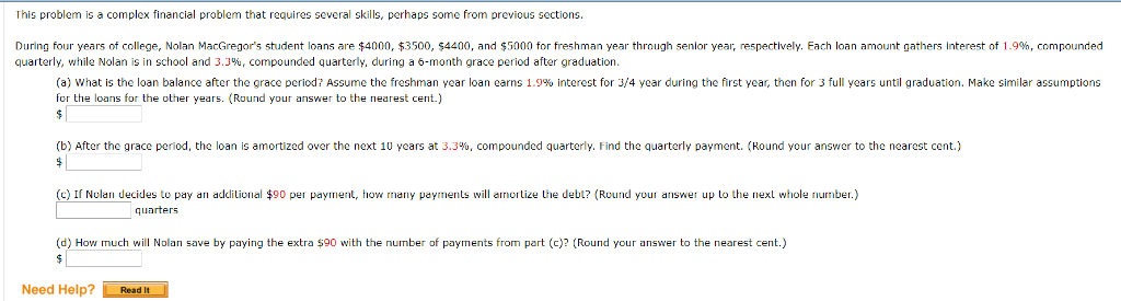  This problem is a complex financial problem that requires several skills,