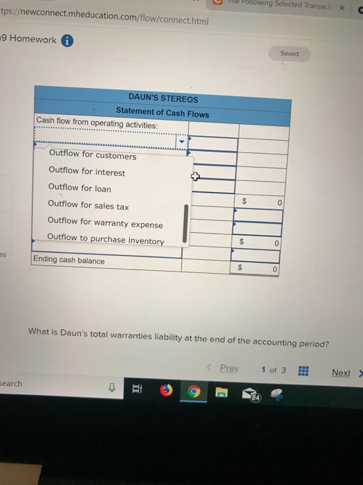 options More options MBA ChO Homework C The Folowing Selected Transac Rounding