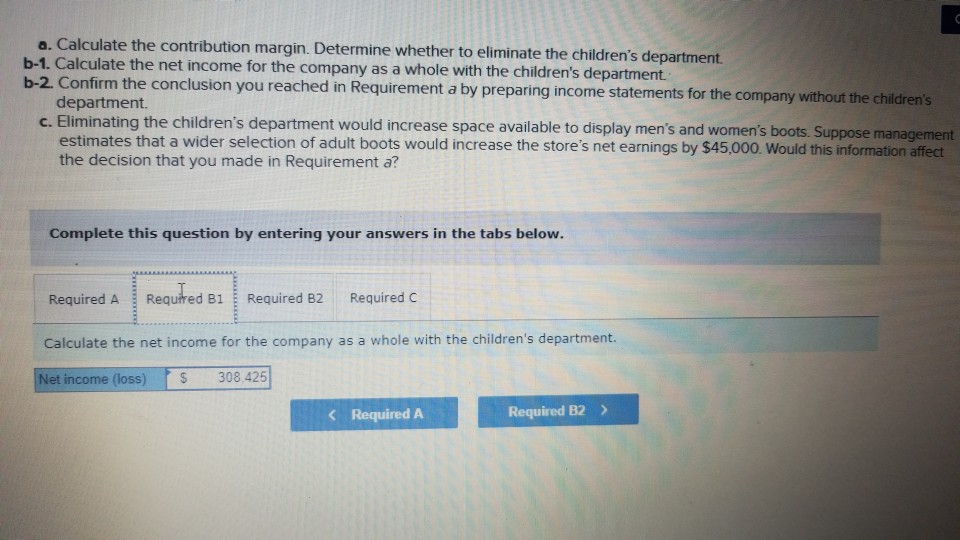 children's department has three employees. All departments are housed in a single