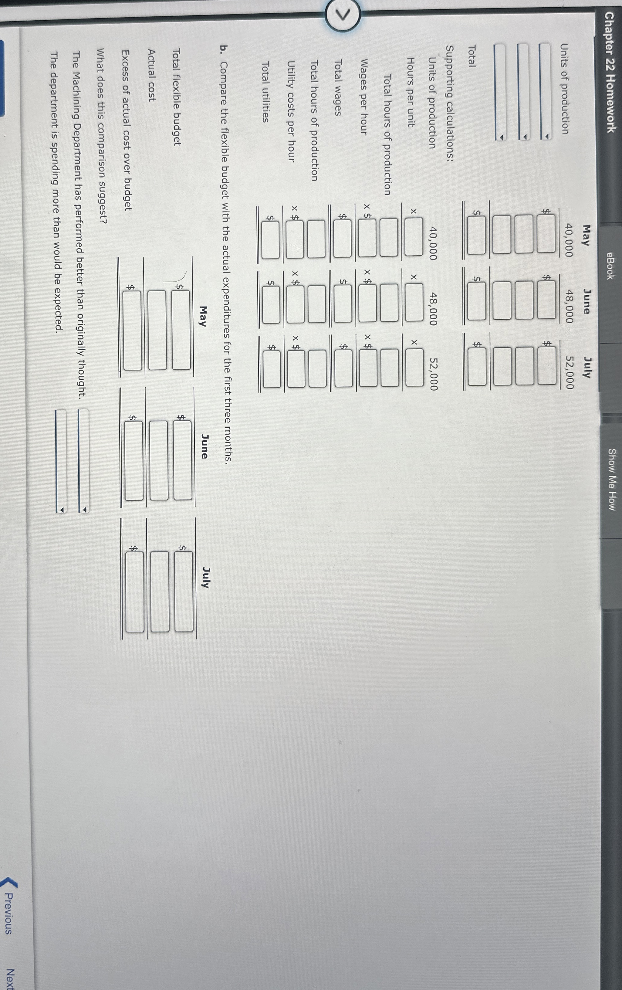  Chapter 22 Homework eBook Show Me How b. Compare the flexible