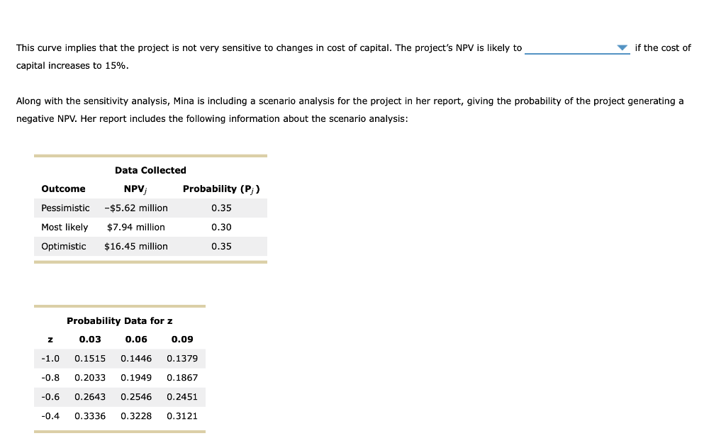 variables and assumptions. Suppose you are using the scenario analysis technique to