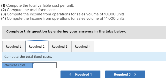 budgets LO P1 Tempo Company's fixed budget (based on sales of 12,000