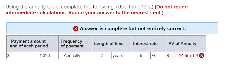 round intermediate calculations. Round your answer to the nearest cent.) Required amount