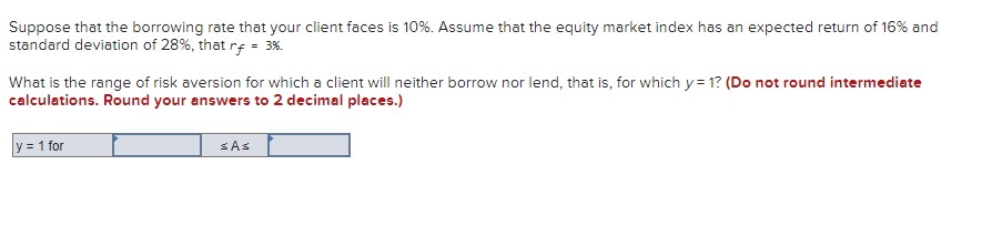  Suppose that the borrowing rate that your client faces is 10%.