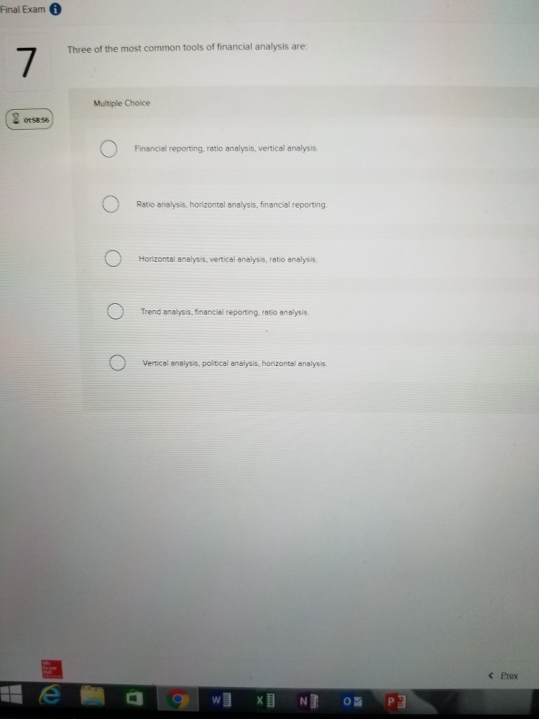 and Cr Saved Financial statement analysis involves all of the following except: