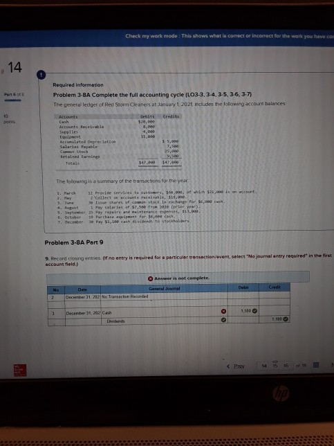 full accounting cycle (LO3-3, 3-4, 3-5, 3-6, 3-7) The general ledger of