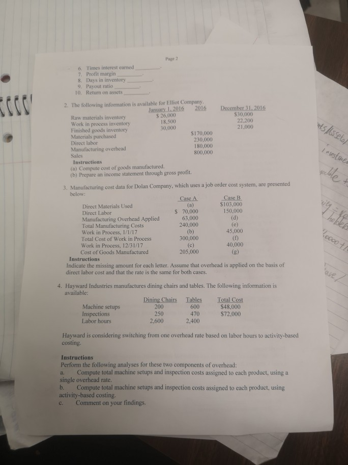 The financial statements of El Camino Company appear below: ELCAMINO COMPANY Comparative