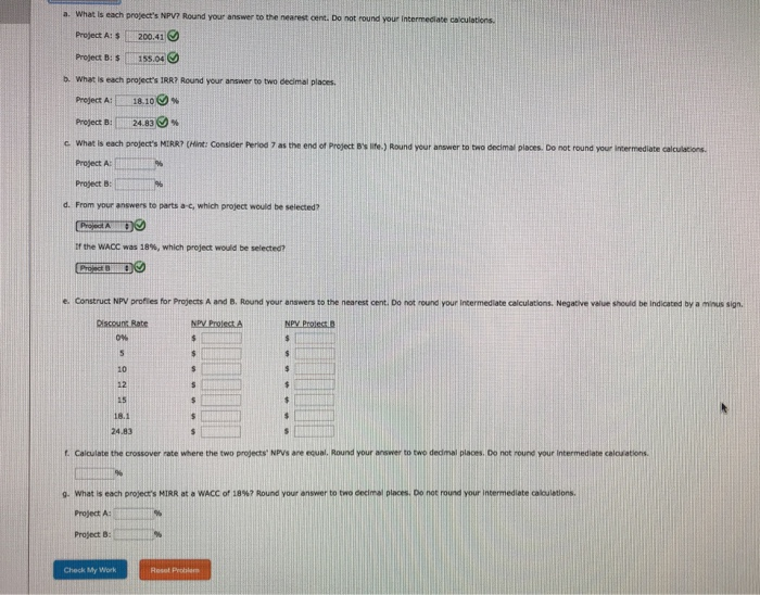 Excel Online Structured Activity: Capital budgeting criteria A company has a 12%
