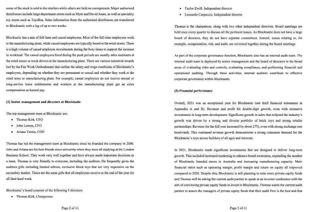 Bloktastic satisfies the going concern assumption c) explain if bloktastic satisfies going