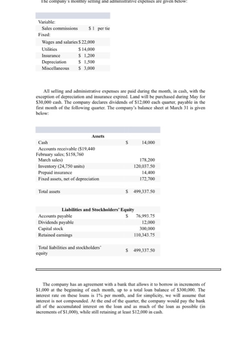 of depreciation, retained earnings, dividends payable, inventory). Use formulas whenever you calculate