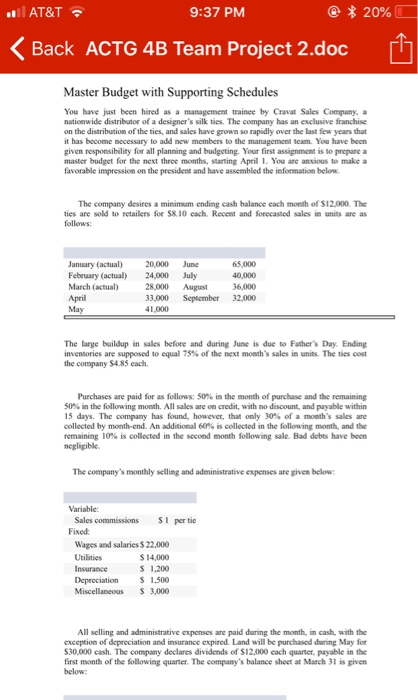 COMPANY Budgeted Balance Sheet June 30 Cash S 12,650 Inventory 145,500 14400-3600