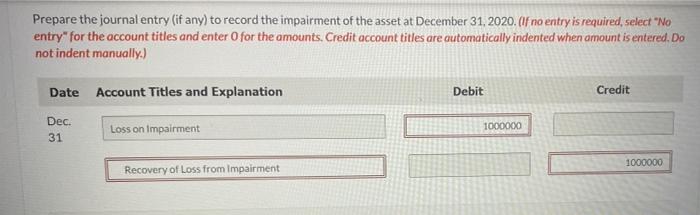 owned by Suarez Company at December 31, 2020. $9.000.000 1.000.000 Cost Accumulated