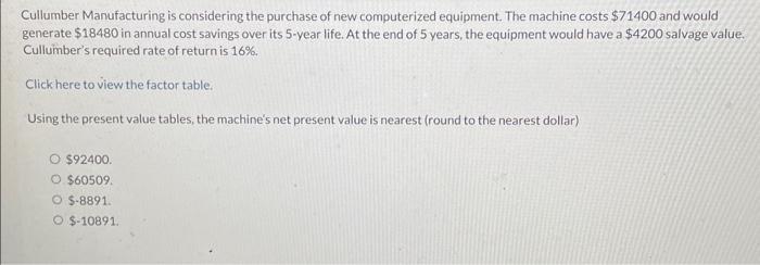  Present value of \\( \\$ 1 \\) received in \\( n