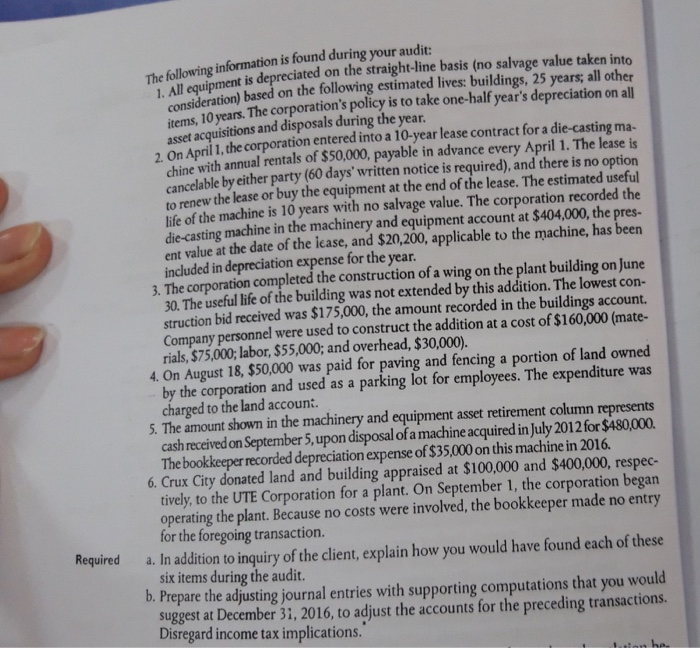 transactions results and your lilu JUARa the audit of property, plant, and