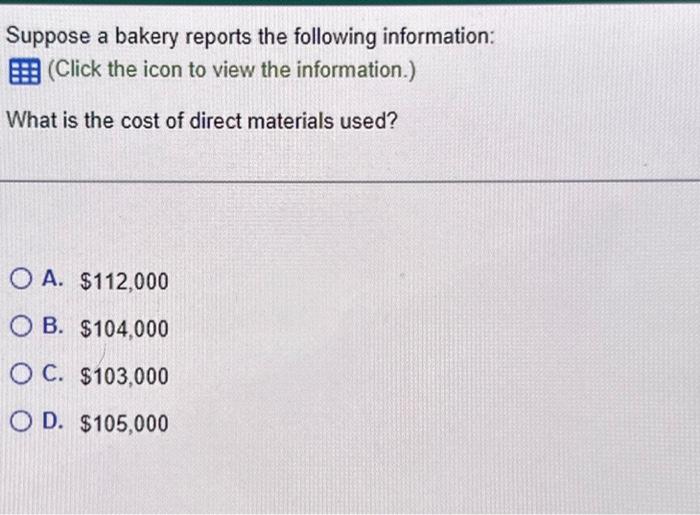 materials used to be \\( \\$ 97,000 \\). What is the cost
