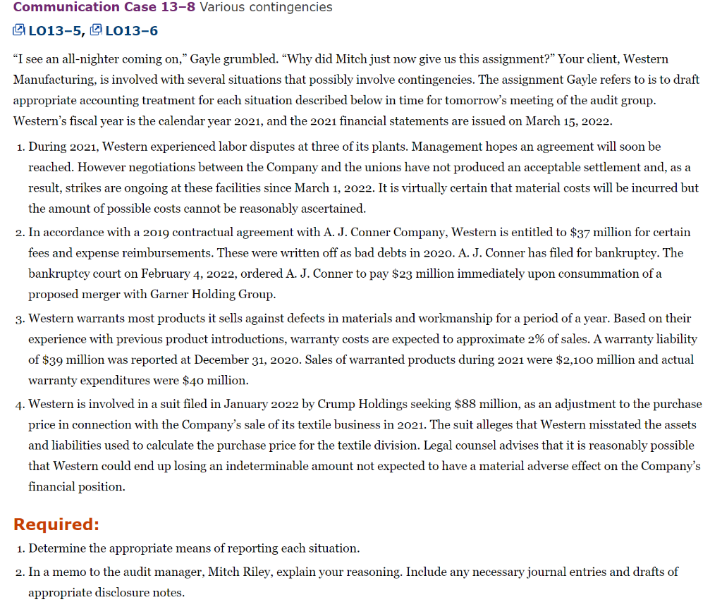 please answer in two separate parts all question for req 1