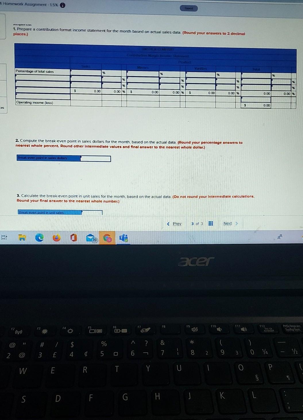 Smithen Company, a wholesale distributor, has been operating for only a few