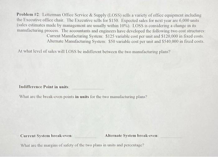 65.0% Total Contribution Margin $390,600 Total Fixed Costs Net Income/(Loss) (524,400) 2.