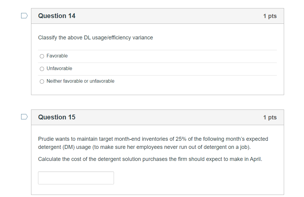 parking lots cleaned). Assume that Prudie's Pressure Washing budgets 10 DL hours