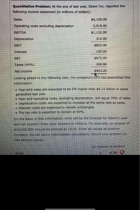 Could you pls help, I will thumbs up Quantitative Problem: At the