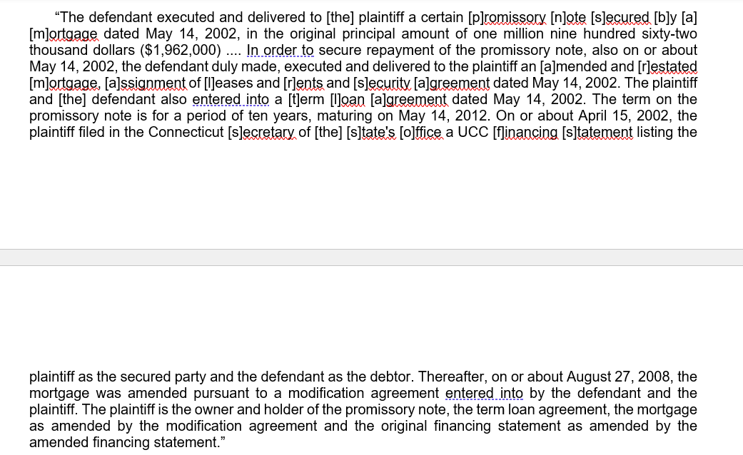 of relevant facts, (2) a list of the key issues, (3) the