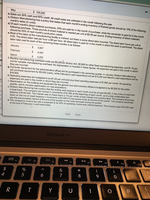 corn Managerial Accounting F2F-1B Time Rema 2 of 10 MoreInfo a.Actual sales