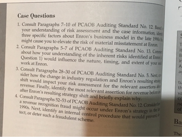  Please answer all. 1-4 thank you. Case Questions 1. Consult Paragraphs