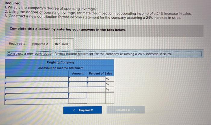 monthly contribution format income statement follows: Sales Variable expenses Contribution margin Fixed