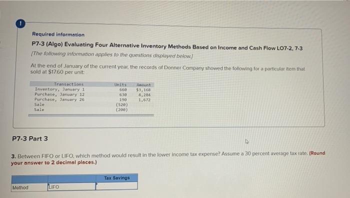 current year, the records of Donner Company showed the following for a