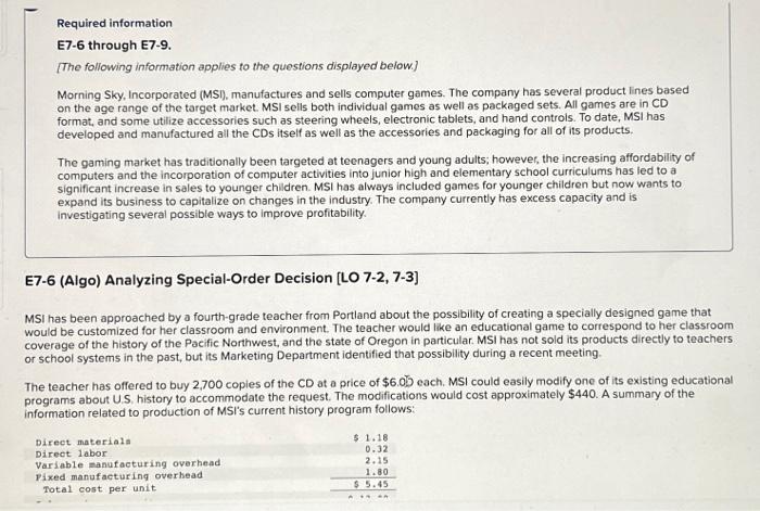  pls help MSI has been approached by a fourth-grade teacher from