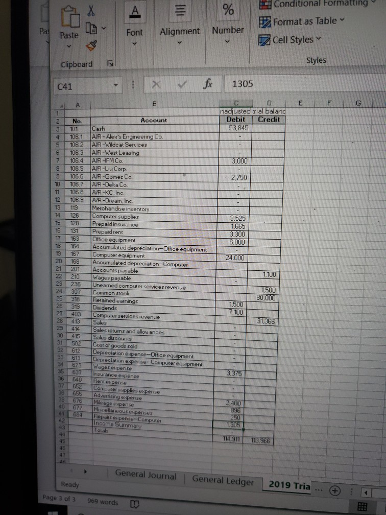 the ledger and journal entrys as well please. no just preparing journal,