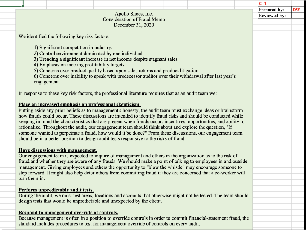 of audit planning. You will focus on both understanding the design of
