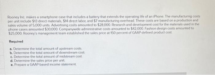 help!! Rooney Inc. makes a smartphone case that includes a battery that