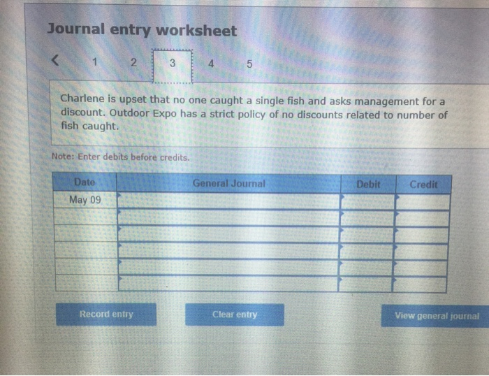 parties of four or more. Consider the following transactions during the month