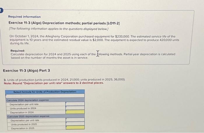 Allegheny Corporation purchased equipment for $233,000. The estimated service life of the