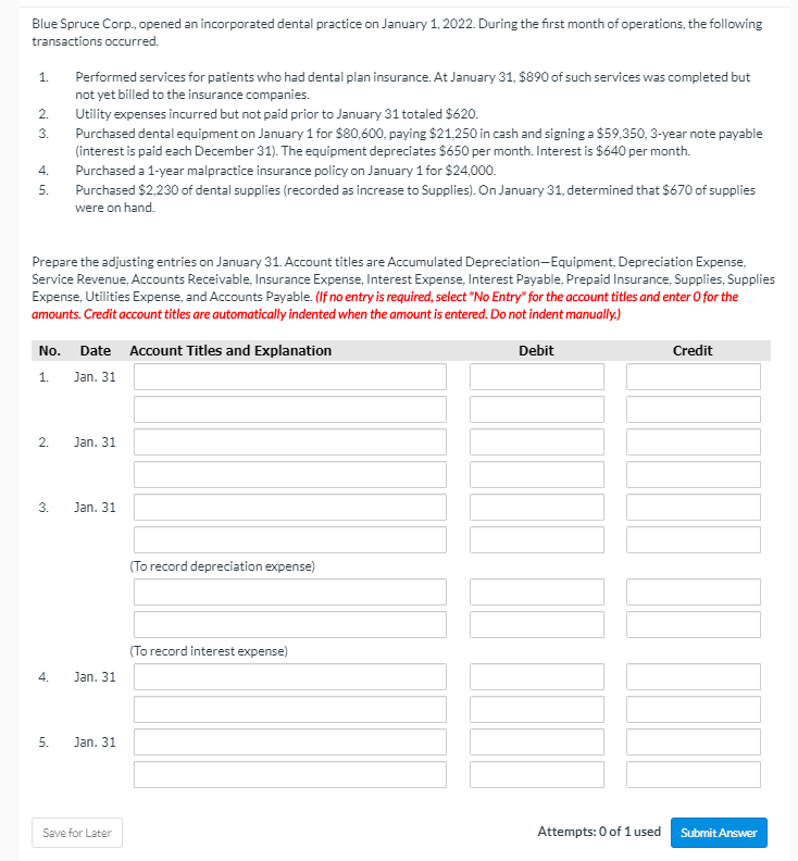 Progress Partial adjusted trial balance for Bramble Corp. at December 31, 2022,